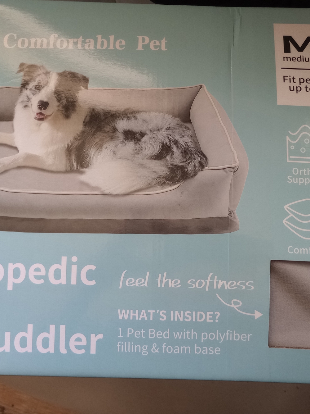 Disney Plush Dog Bed in Light Gray and Dark Gray